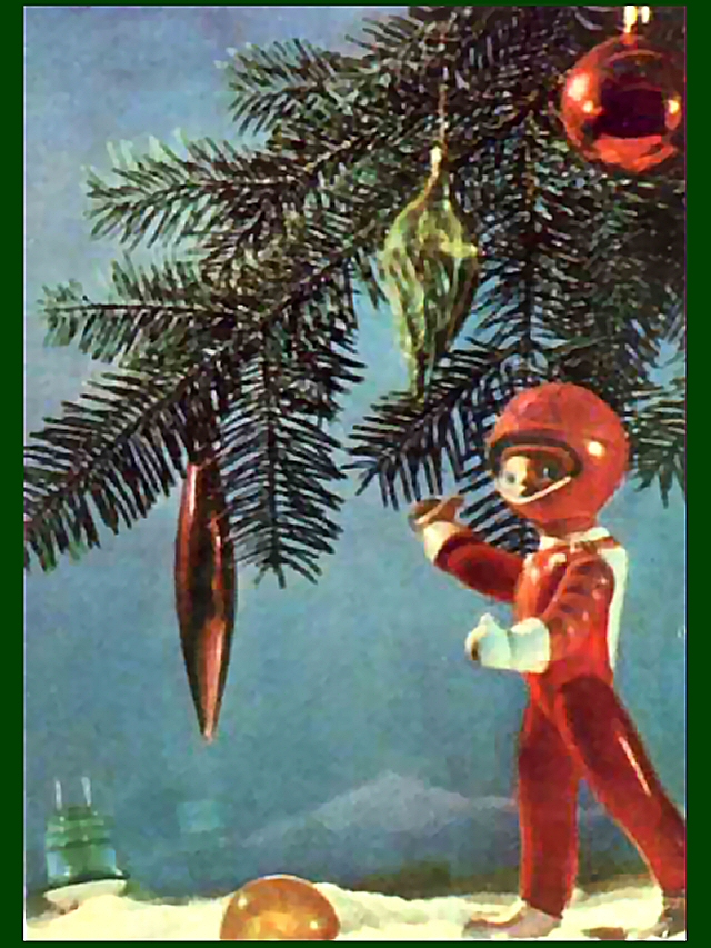 Space Christmas Cards, Holiday Science Fiction Themes